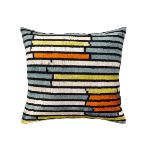 Linear Silk Velvet Cushion Cover