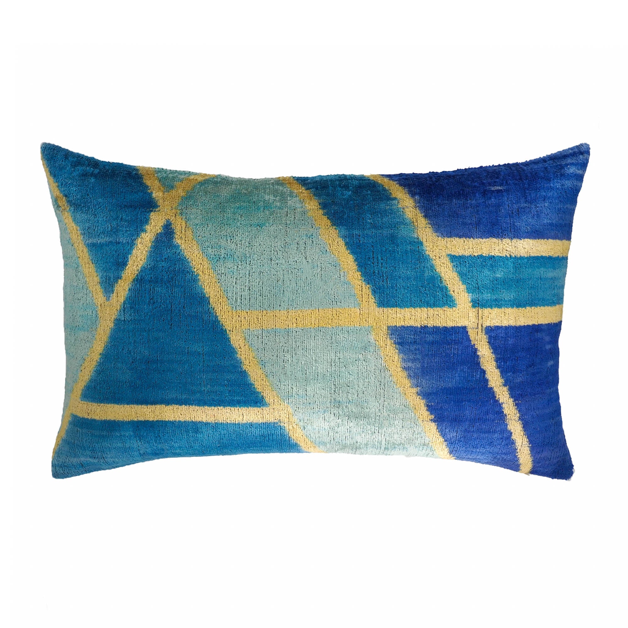 Synergy Silk Velvet Ikat Throw Pillow Cover