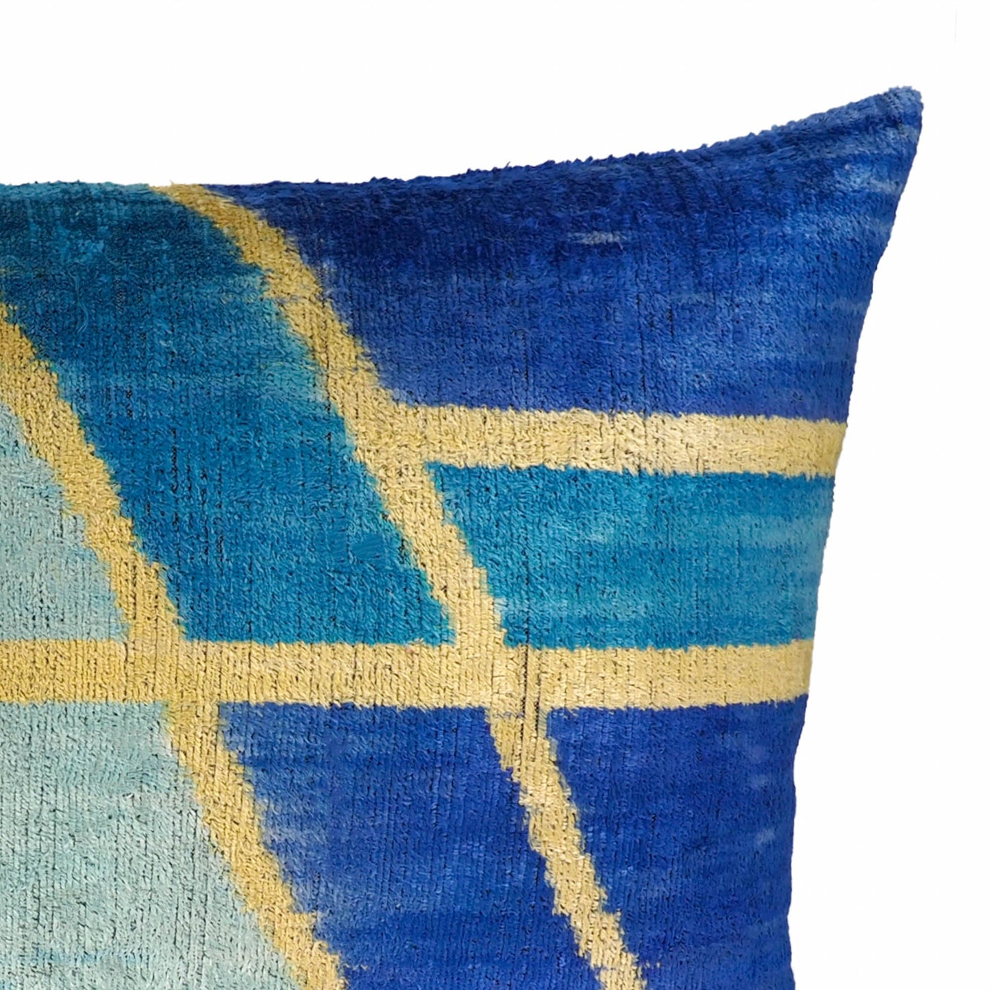 Synergy Silk Velvet Ikat Throw Pillow Cover