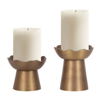 Metal Pillar Candle Holder Set