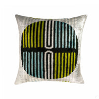 Tamga Silk Velvet Ikat Cushion Cover