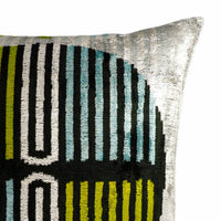 Tamga Silk Velvet Ikat Cushion Cover
