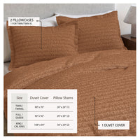 Cotton Honeycomb Waffle Duvet Set