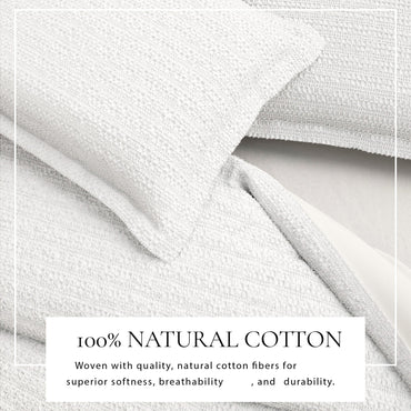 Cotton Honeycomb Waffle Duvet Set