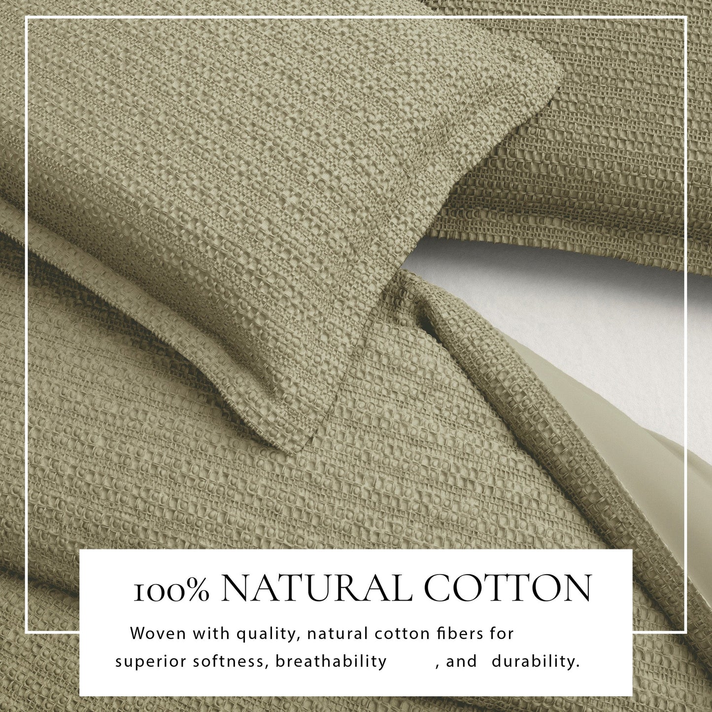 Cotton Honeycomb Waffle Duvet Set